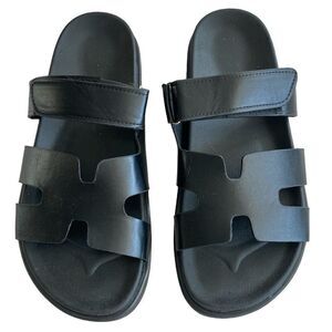 H Velcro slides size 44 NWT adjustable strap for comfort fits 10-11